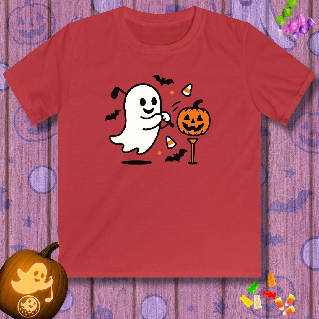 Ghost Tee Off - Youth Halloween Golf T-Shirt