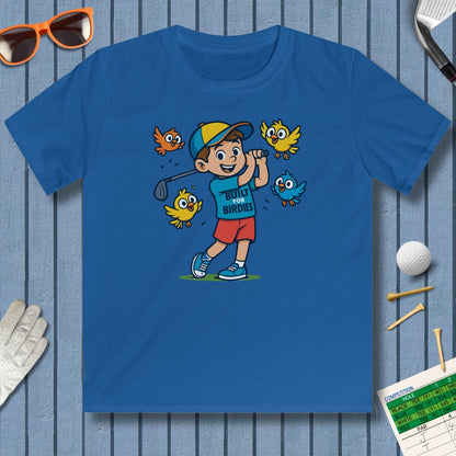 Built for Birdies - Youth Golf T-Shirt in Royal