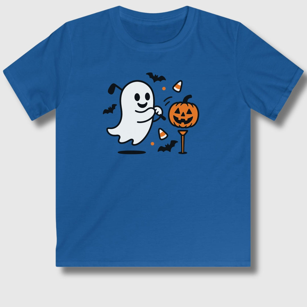 Ghost Tee Off - Youth Golf T-Shirt in Royal