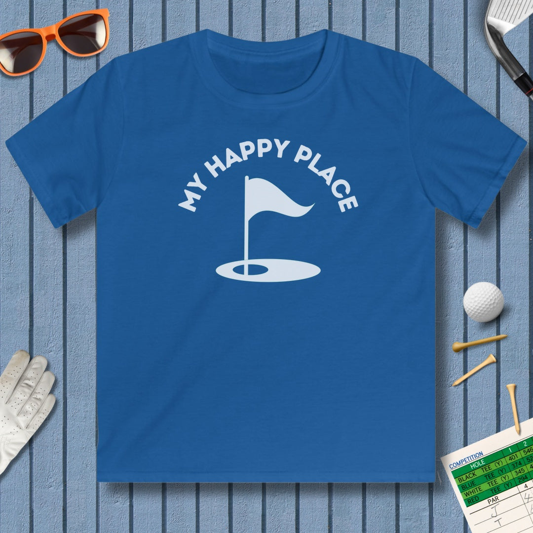 My Happy Place - Youth Golf T-Shirt in Royal