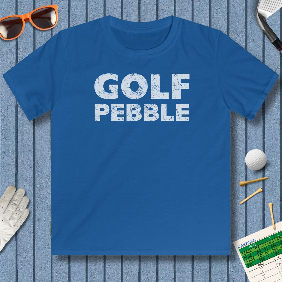 Golf Pebble - Youth Golf T-Shirt in Royal