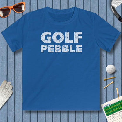 Golf Pebble - Youth Golf T-Shirt in Royal