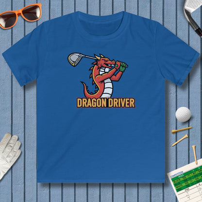 Dragon Driver - Youth Golf T-Shirt in Royal