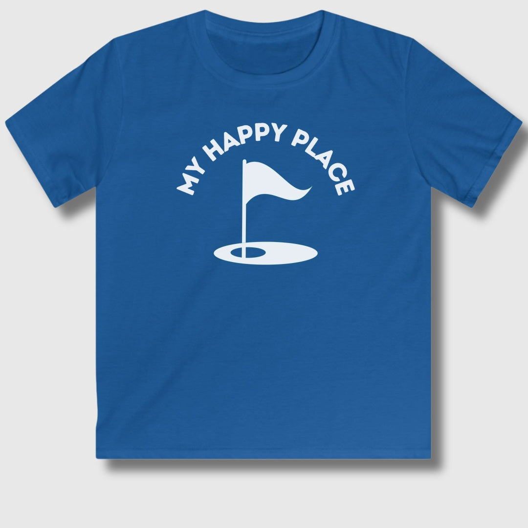 My Happy Place - Youth Golf T-Shirt in Royal