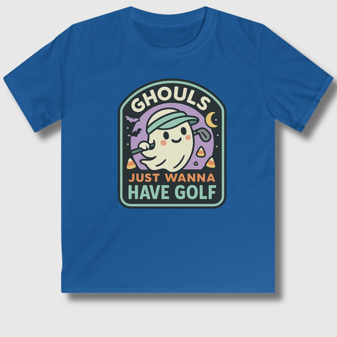Ghouls Just Wanna Have Golf - Youth Golf T-Shirt in Royal