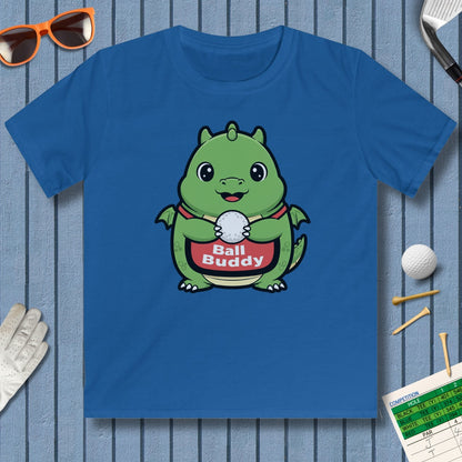 Ball Buddy Dragon - Youth Golf T-Shirt in Royal