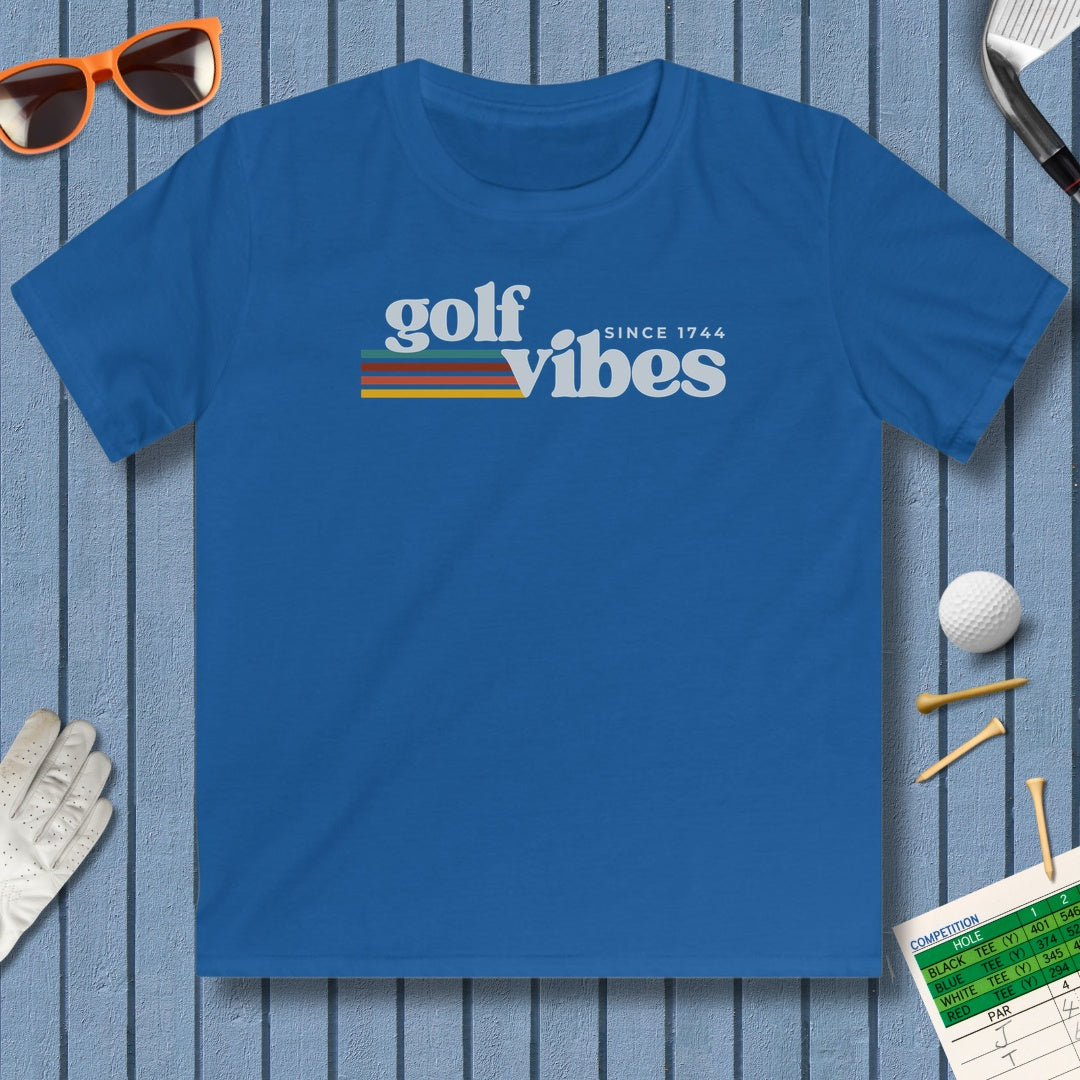 Golf Vibes - Youth Golf T-Shirt in Royal