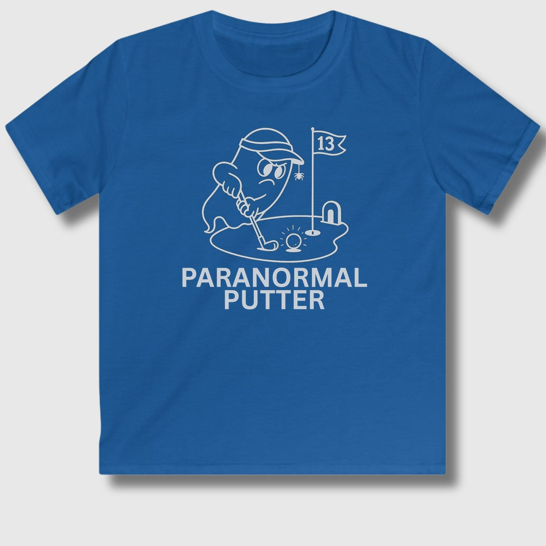 Paranormal Putter - Youth Golf T-Shirt in Royal