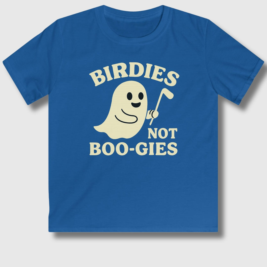 Birdies not BOO-GIES - Youth Golf T-Shirt in Royal
