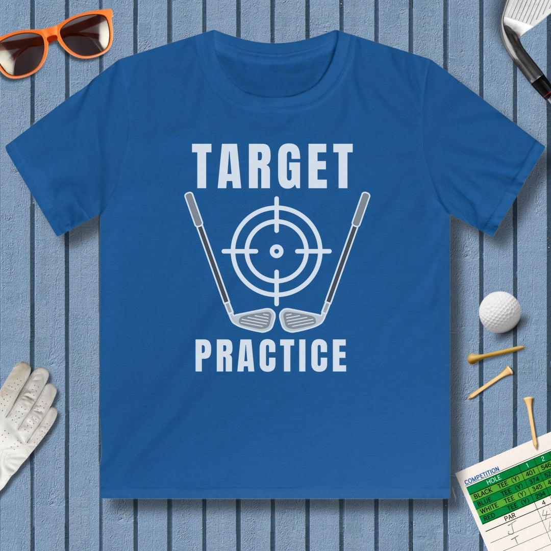 Target Practice - Youth Golf T-Shirt in Royal