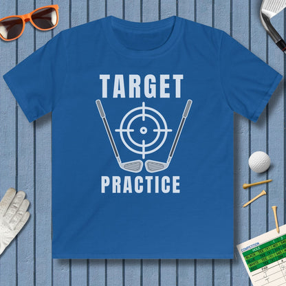 Target Practice - Youth Golf T-Shirt in Royal