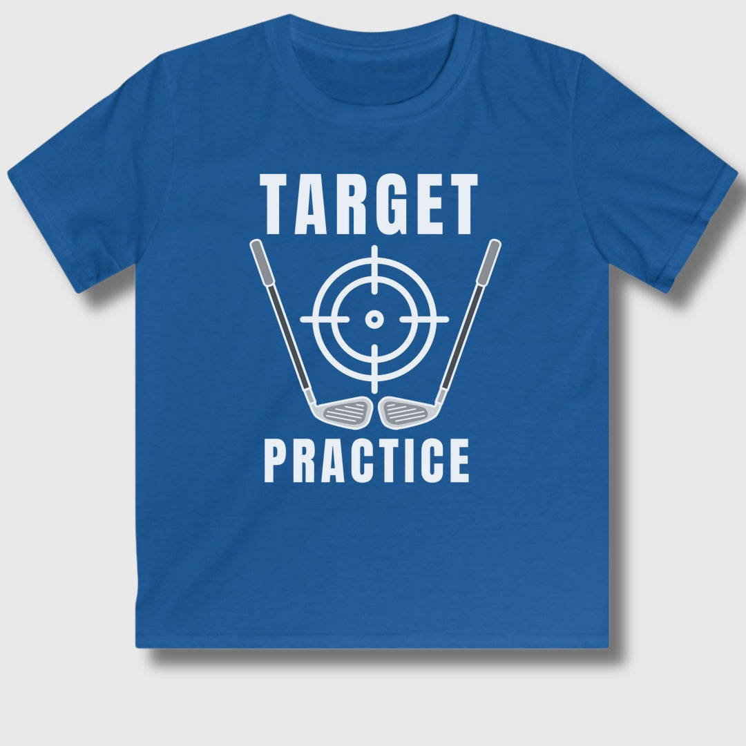Target Practice - Youth Golf T-Shirt in Royal