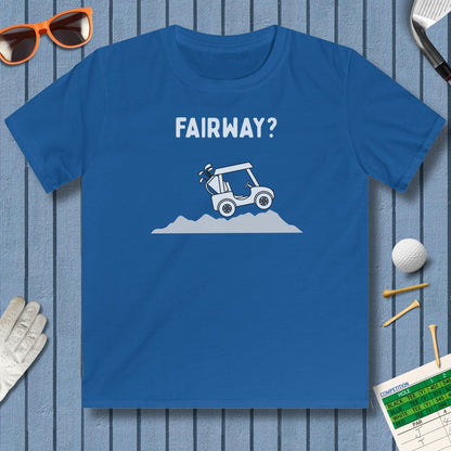 Fairway? - Youth Golf T-Shirt in Royal