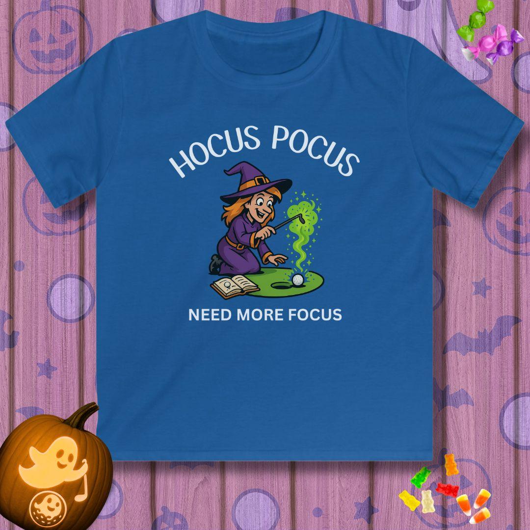 Hocus Pocus, Need More Focus - Youth Halloween Golf T-Shirt