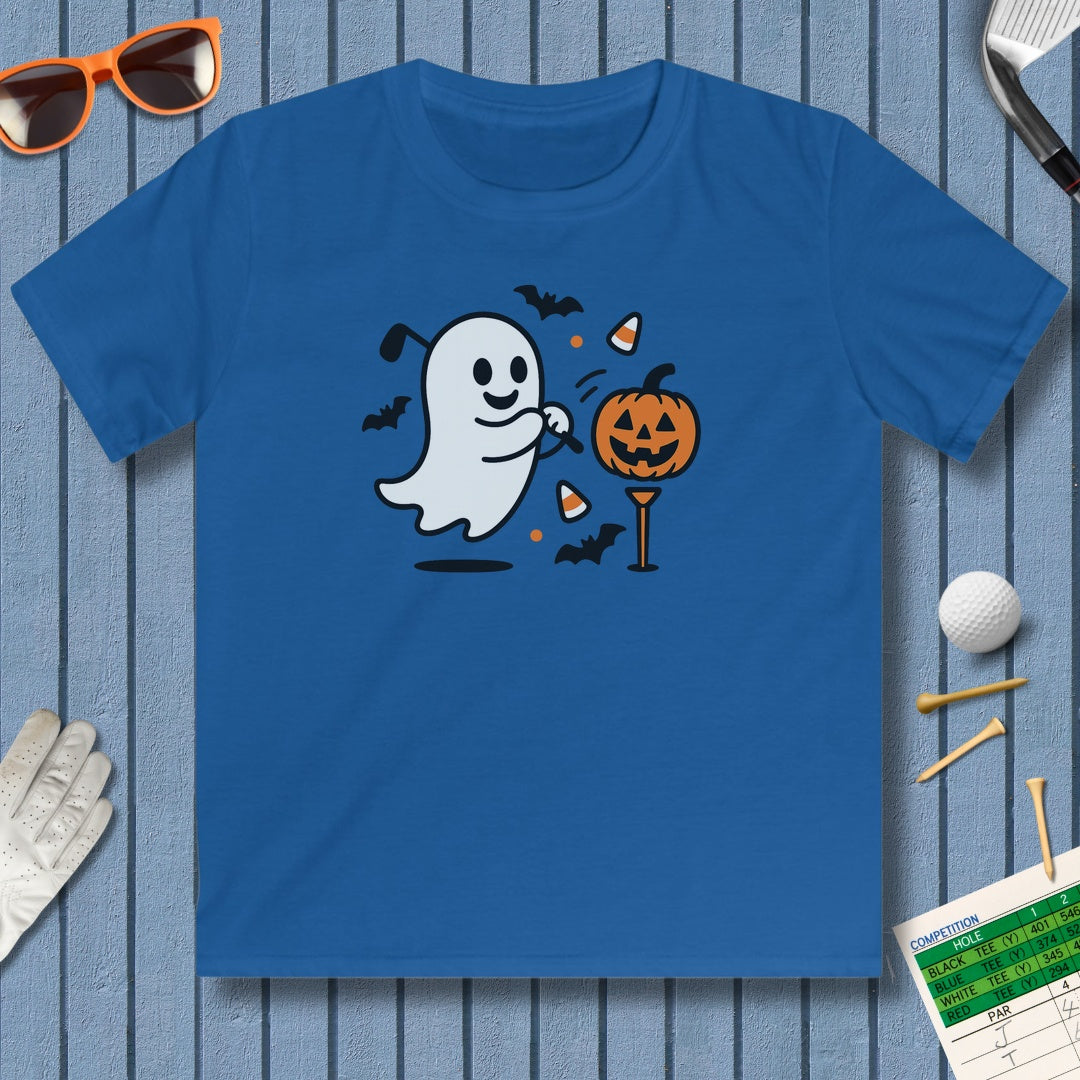 Ghost Tee Off - Youth Golf T-Shirt in Royal