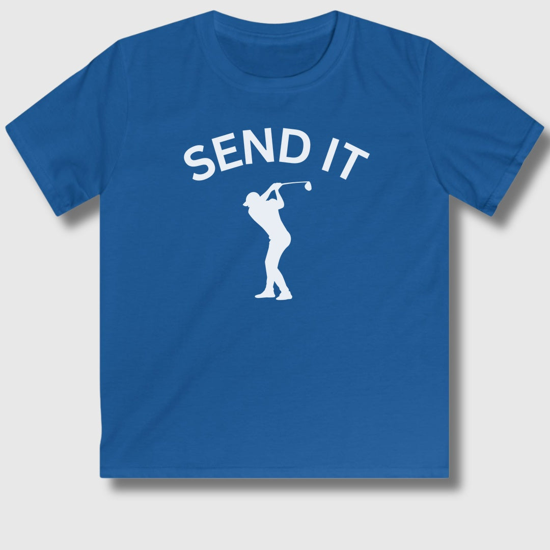 SEND IT (Male) - Youth Golf T-Shirt in Royal