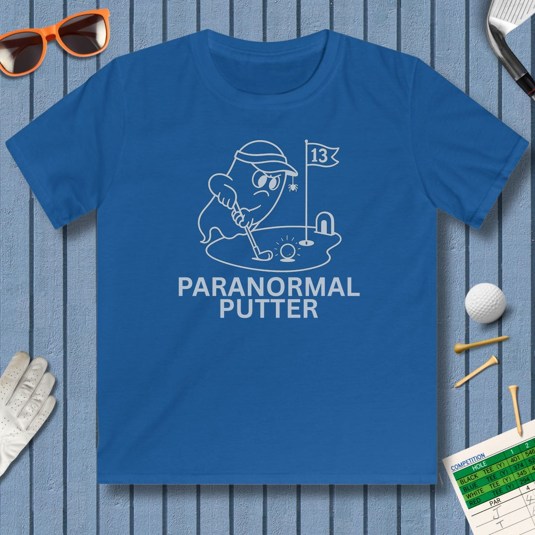 Paranormal Putter - Youth Golf T-Shirt in Royal