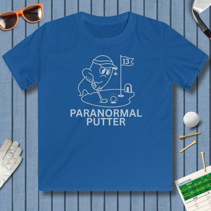 Paranormal Putter - Youth Golf T-Shirt in Royal
