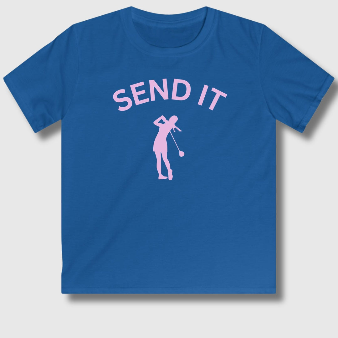 SEND IT (Female) - Youth Golf T-Shirt in Royal