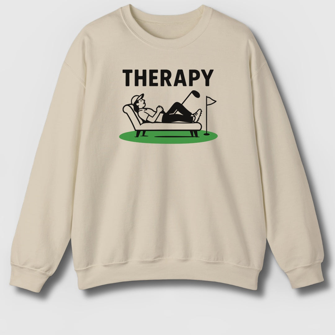 Golf Therapy - Adult Golf Sweatshirt in Sand