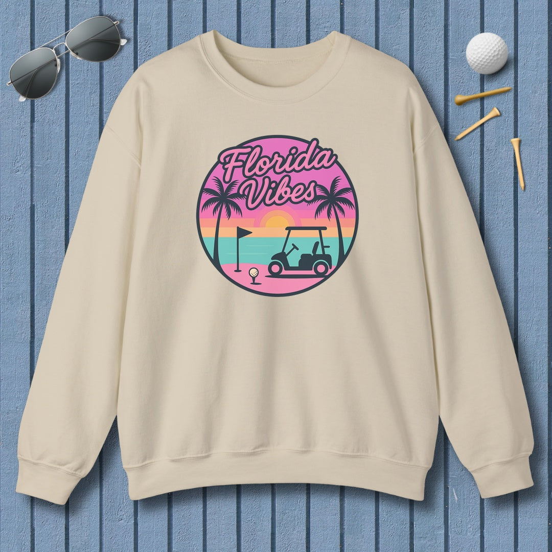 Golf Vibes - Florida Sunshine Edition - Adult Golf Sweatshirt in Sand