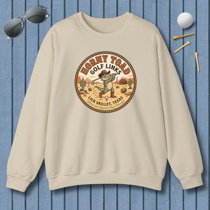 Horny Toad Golf Links - Lick Skillet, Texas - Adult Golf Sweatshirt in Sand