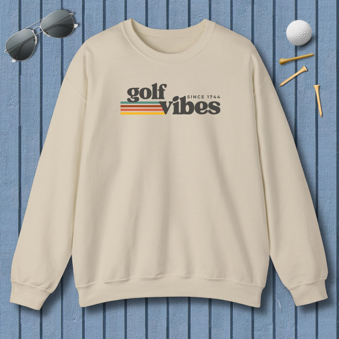 Golf Vibes - Adult Golf Sweatshirt in Sand