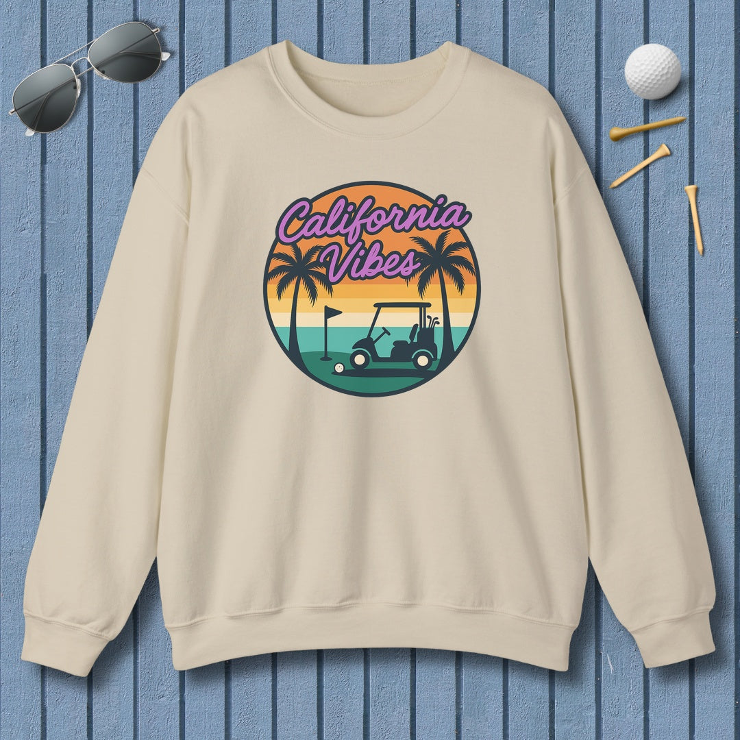 Golf Vibes - California Coast Edition - Adult Golf Sweatshirt in Sand