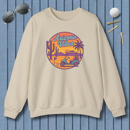 Golf Vibes - Arizona - Desert Edition Golf Destination - Adult Golf Sweatshirt in Sand