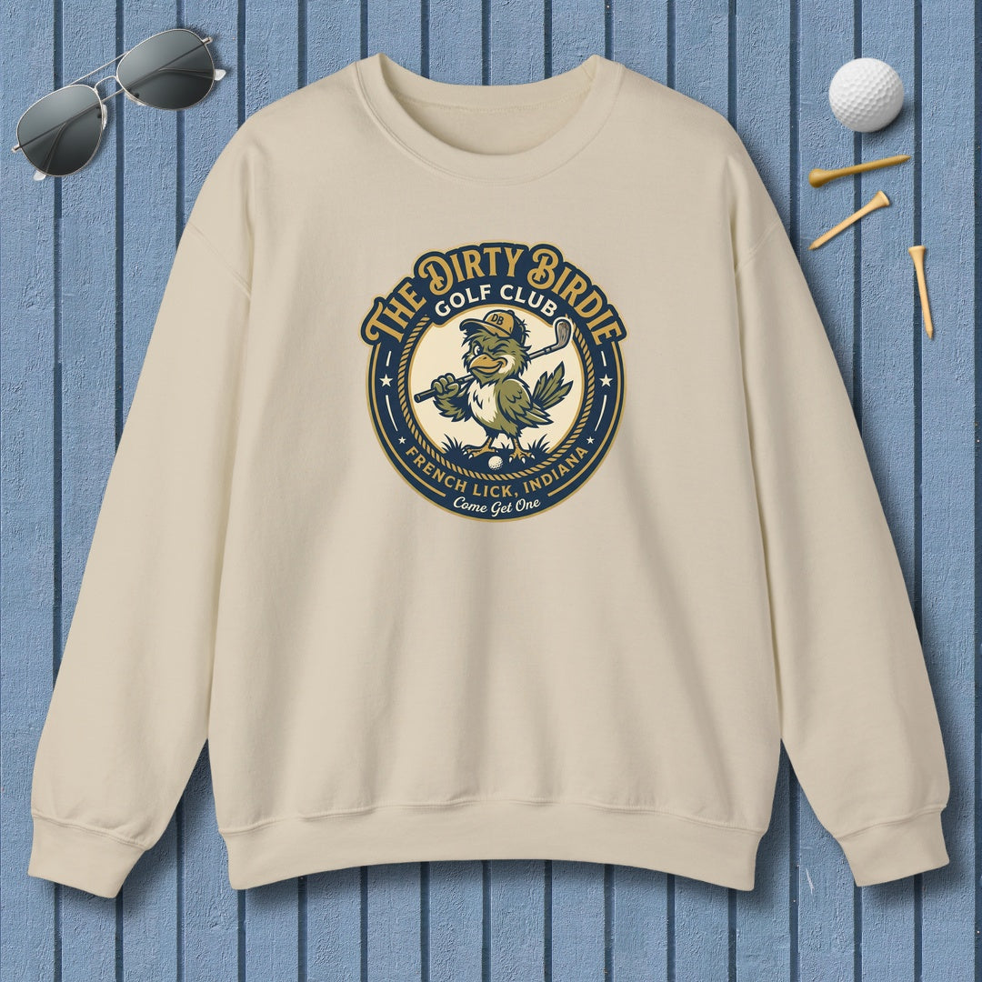 The Dirty Birdie Golf Club - French Lick, Indiana - Adult Golf Sweatshirt in Sand