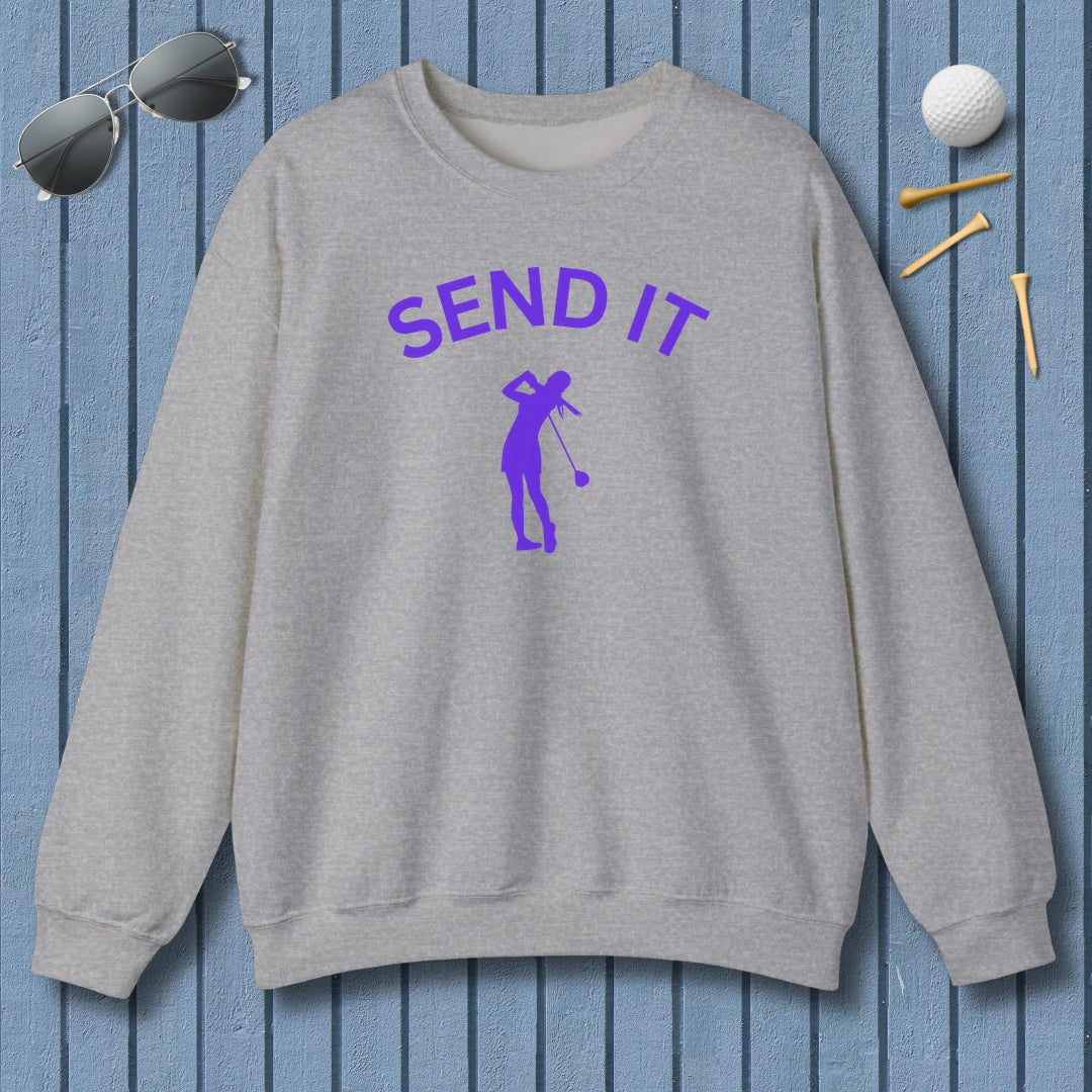 SEND IT (Female) - Adult Golf Sweatshirt in Sport Grey