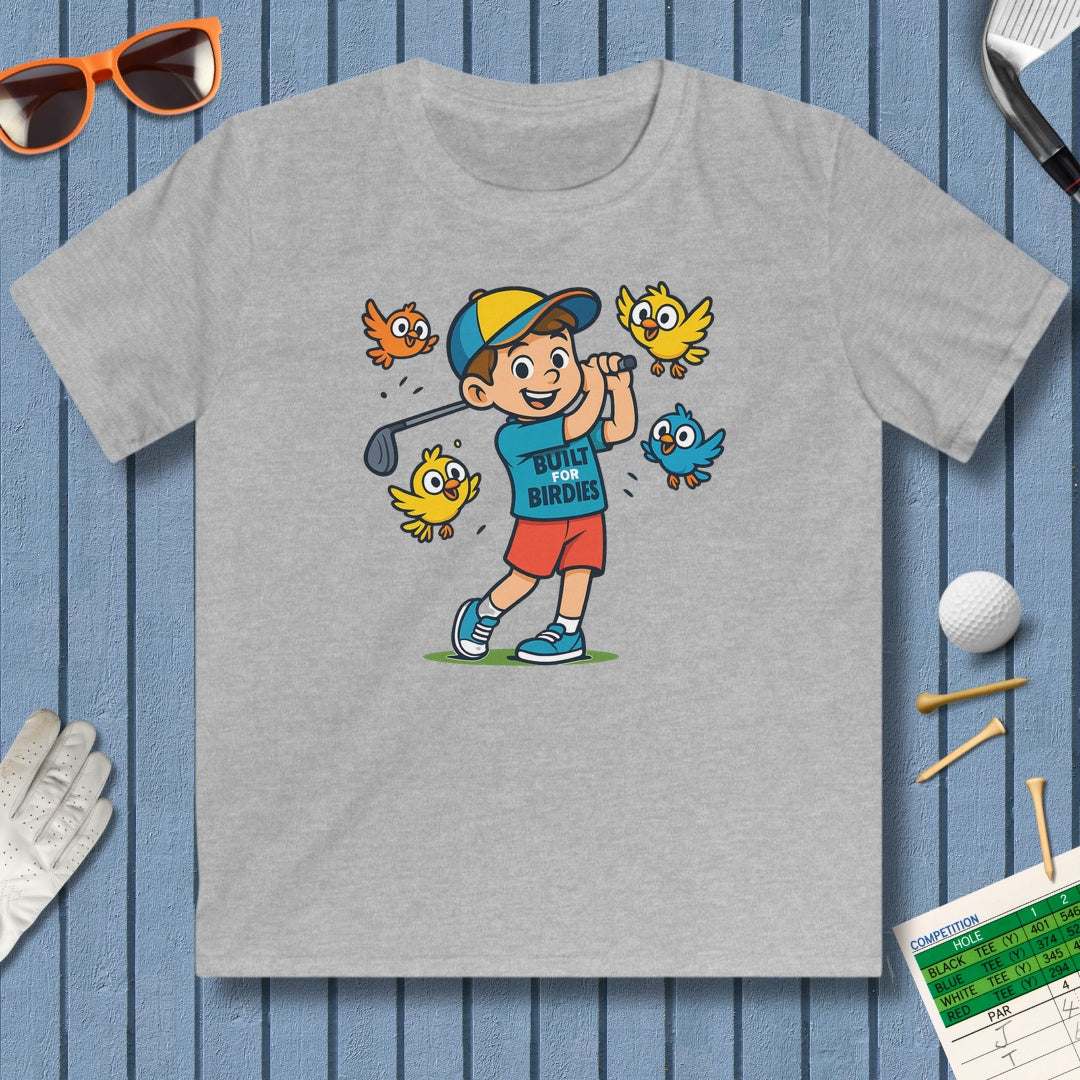 Built for Birdies - Youth Golf T-Shirt in Sport Grey