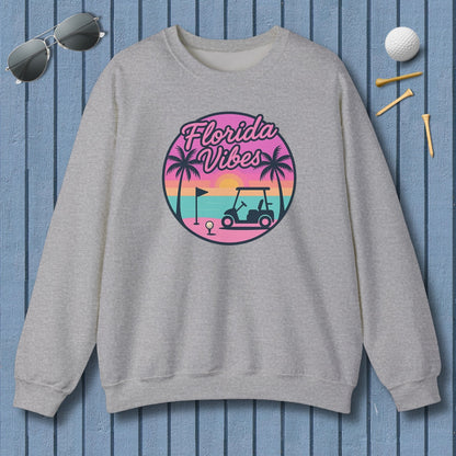 Golf Vibes - Florida Sunshine Edition - Adult Golf Sweatshirt in Sport Grey