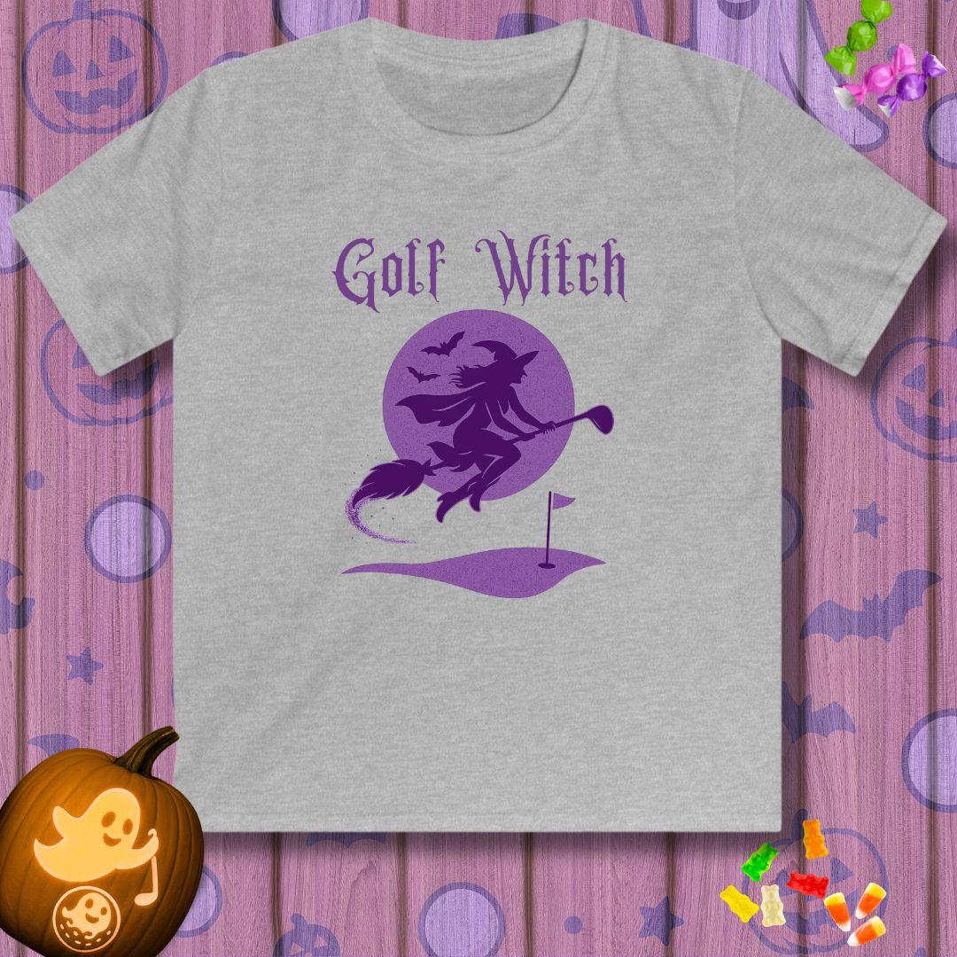Golf Witch  - Youth Halloween Golf T-Shirt