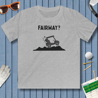 Fairway? - Youth Golf T-Shirt in Sport Grey