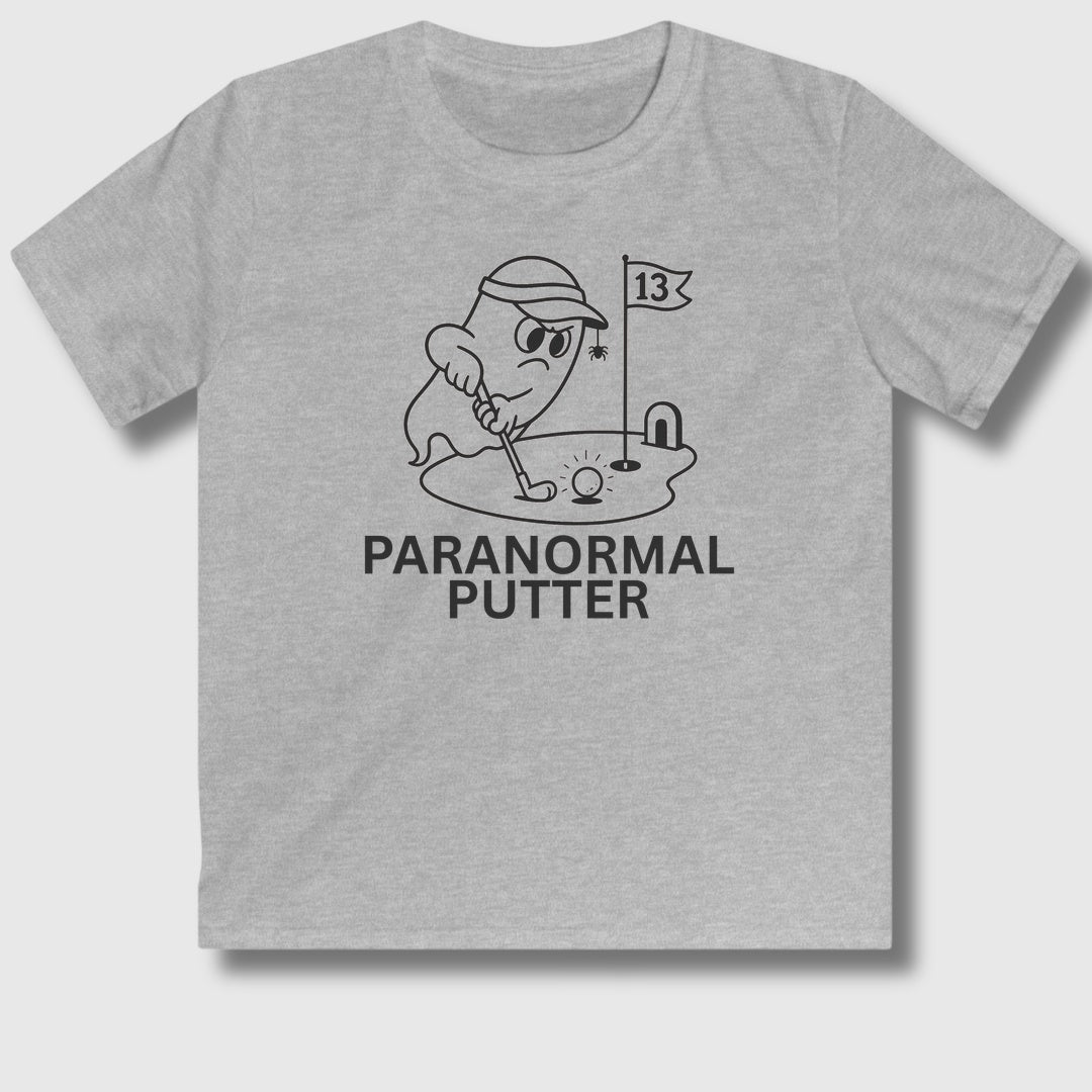 Paranormal Putter - Youth Golf T-Shirt in Sport Grey