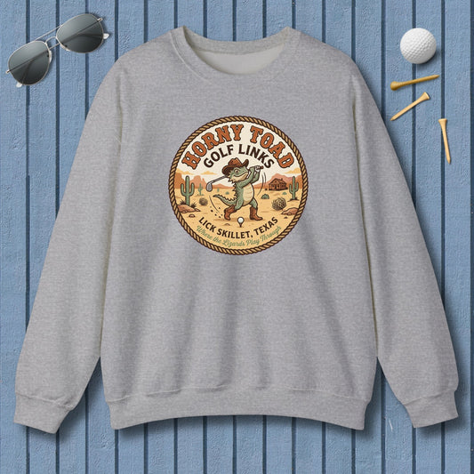 Horny Toad Golf Links - Lick Skillet, Texas - Adult Golf Sweatshirt in Sport Grey