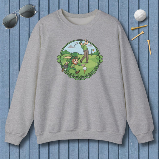 The Leprechaun Stole My Ball! - Adult Golf Sweatshirt in Sport Grey
