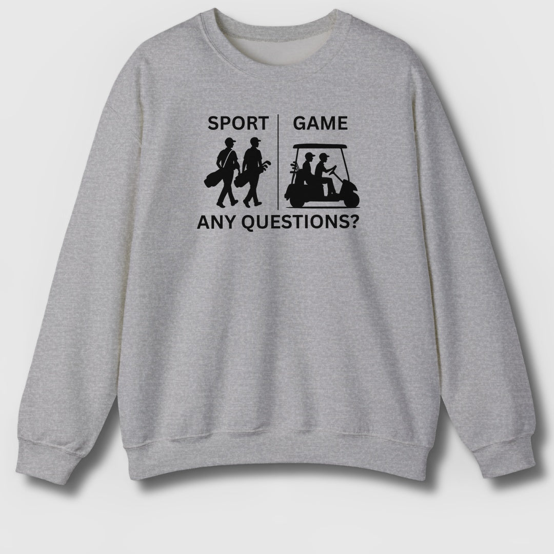 SPORT vs. GAME (Male) - Adult Golf Sweatshirt in Sport Grey