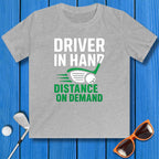 Driver in Hand - Distance on Demand - Youth Golf T-Shirt