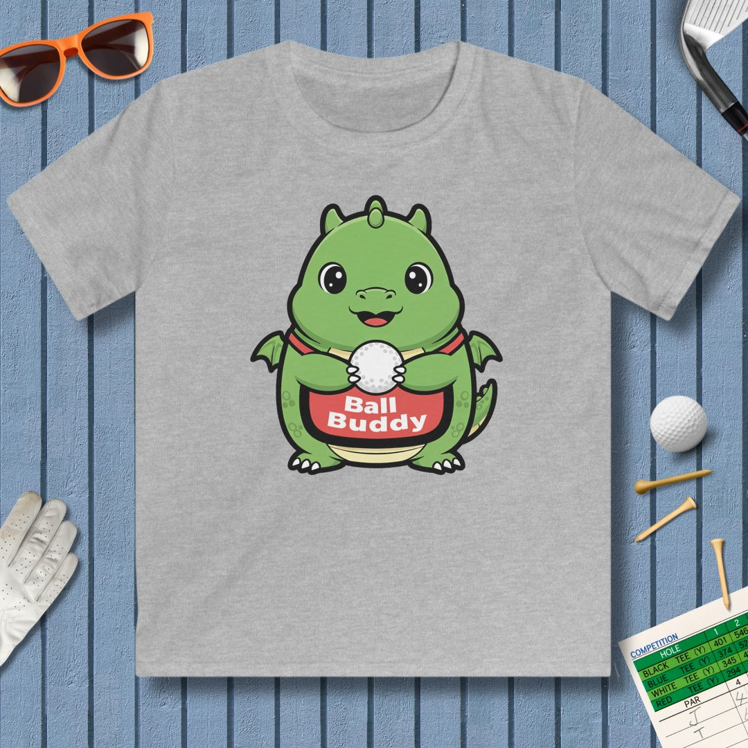 Ball Buddy Dragon - Youth Golf T-Shirt in Sport Grey