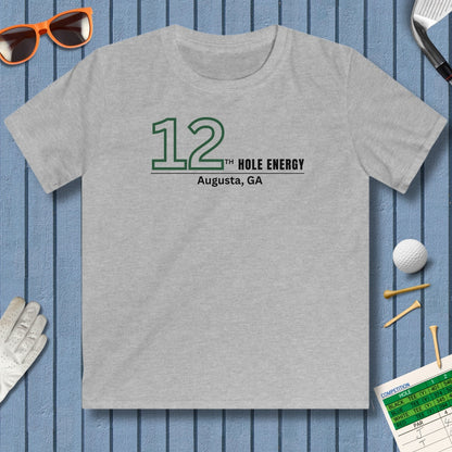 12th Hole Energy - Youth Golf T-Shirt in Sport Grey