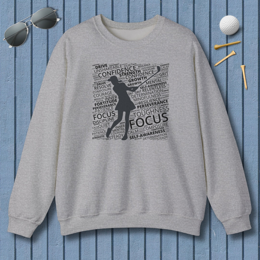Unleash Your Mental Game (Female) - Adult Golf Sweatshirt in Sport Grey