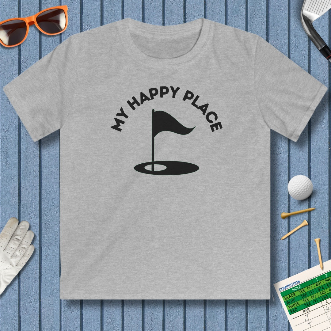 My Happy Place - Youth Golf T-Shirt in Sport Grey