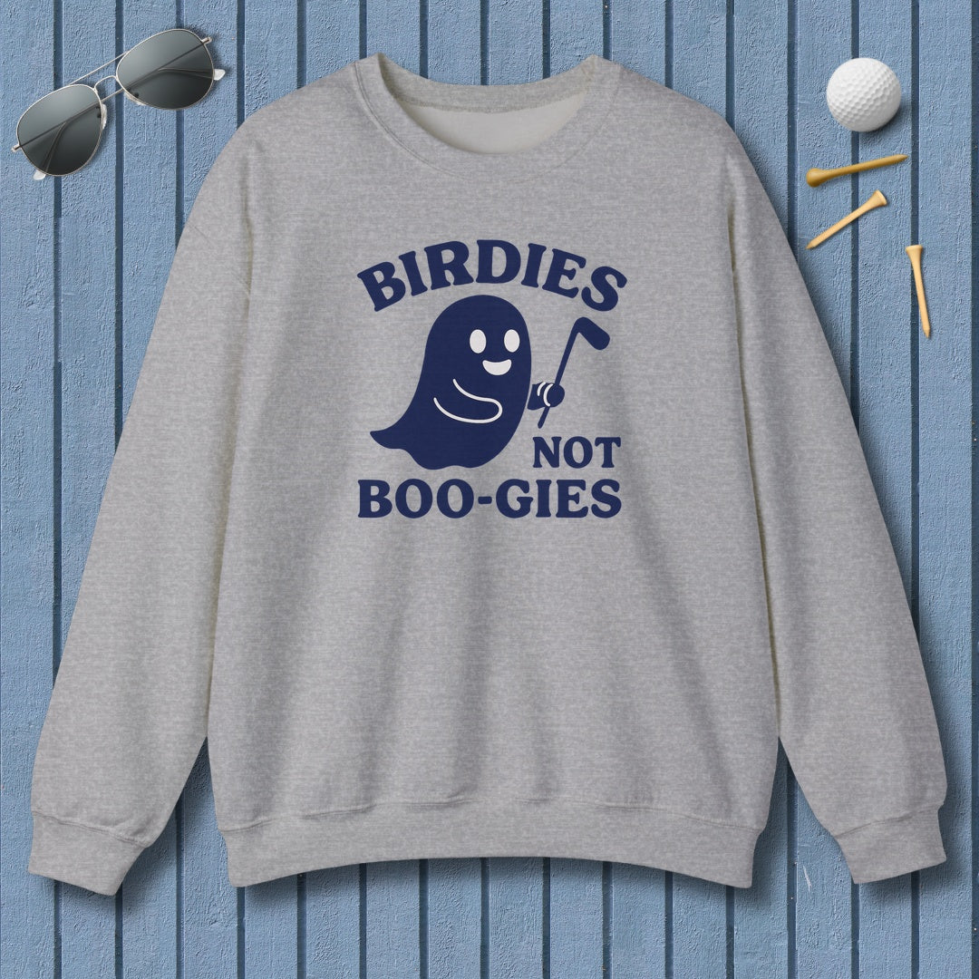 Birdies not BOO-GIES - Adult Golf Sweatshirt in Sport Grey
