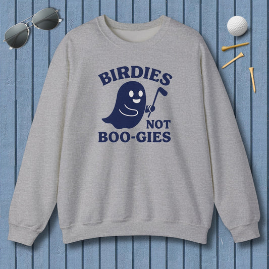 Birdies not BOO-GIES - Adult Golf Sweatshirt in Sport Grey