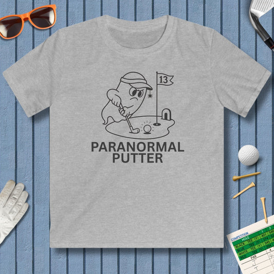Paranormal Putter - Youth Golf T-Shirt in Sport Grey