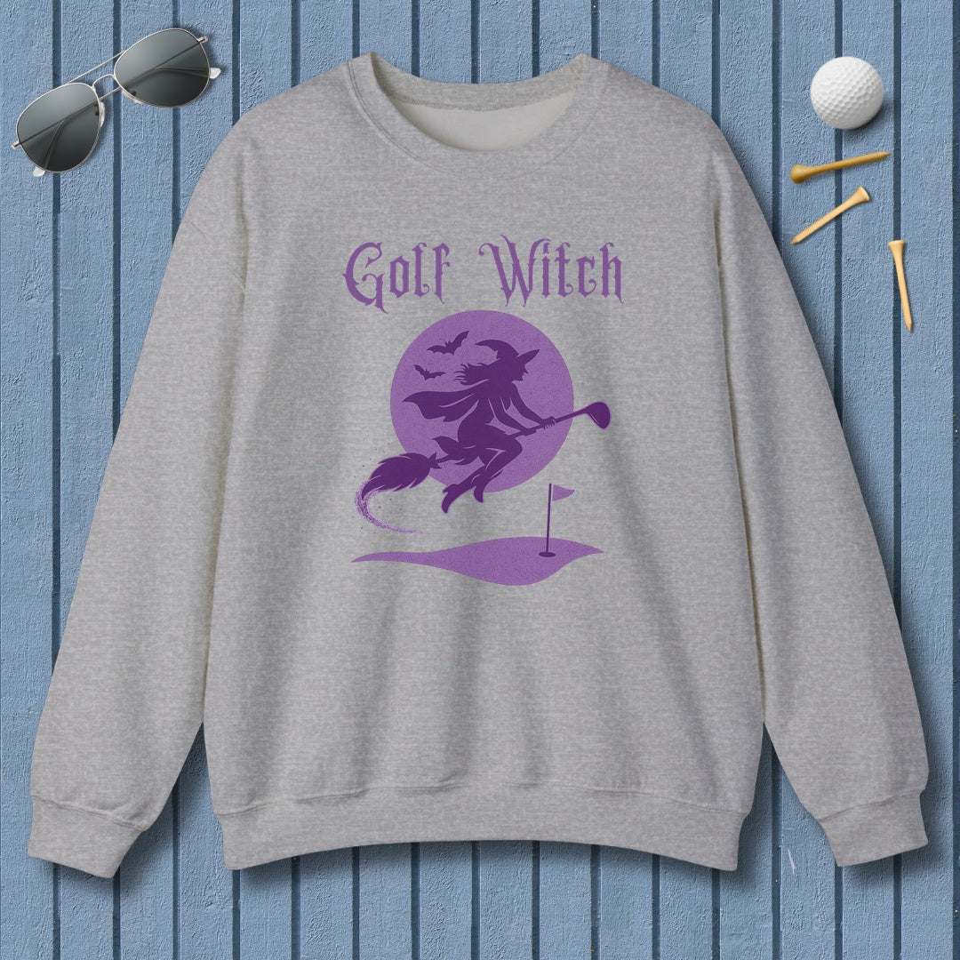 Golf Witch - Adult Golf Sweatshirt in Sport Grey