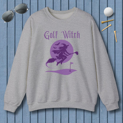 Golf Witch - Adult Golf Sweatshirt in Sport Grey