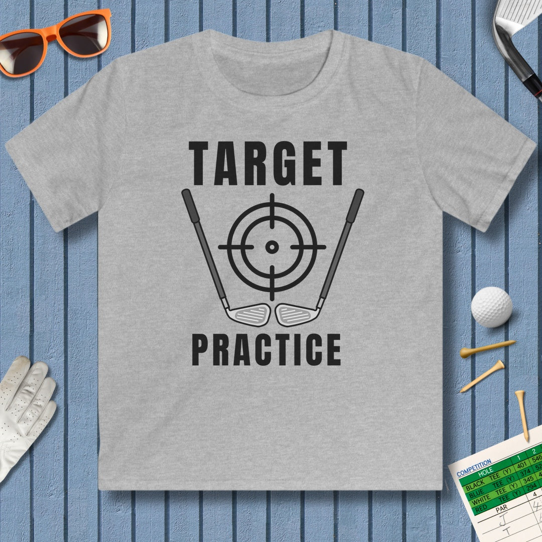 Target Practice - Youth Golf T-Shirt in Sport Grey